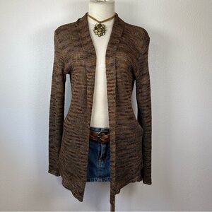 Vintage Brown Knit Cardigan Sweater
